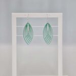 Sparkly Geometric Leaf Earrings