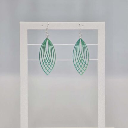 Sparkly Geometric Leaf Earrings