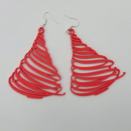 red-snow-long-earring