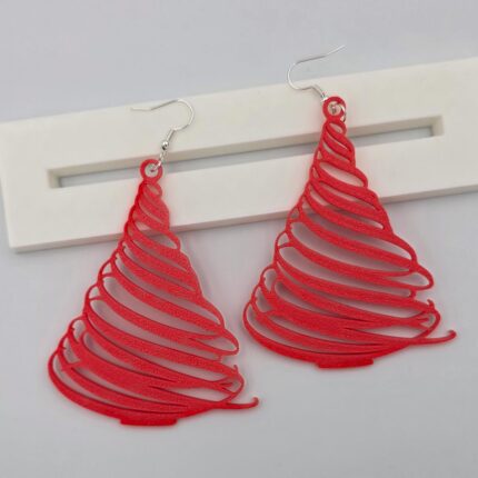 red-snow-long-earring-on-stand