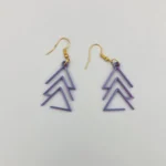 Two-Tone Triangle Stack Earrings