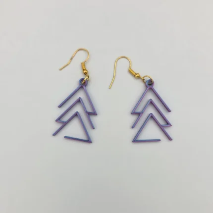 Two-Tone Triangle Stack Earrings
