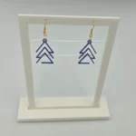 Two-Tone Triangle Stack Earrings-stand
