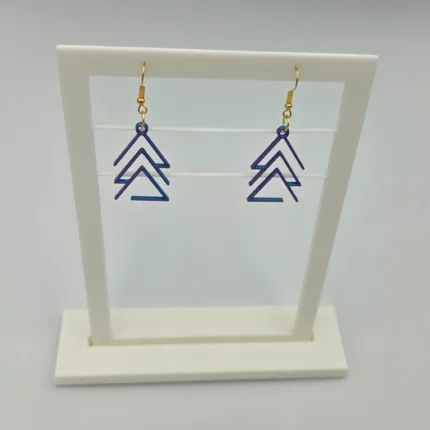 Two-Tone Triangle Stack Earrings-stand