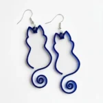 cat outline-earrings