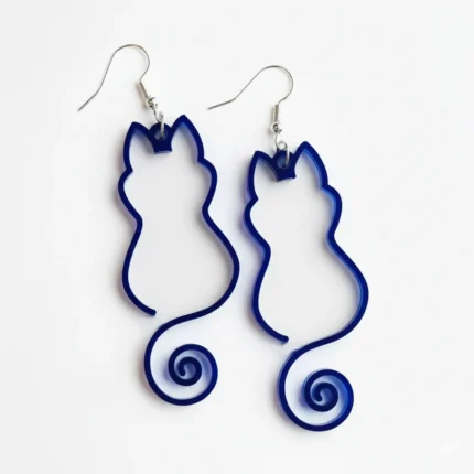 cat outline-earrings