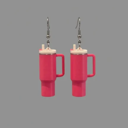 miniature Stanely cup earrings